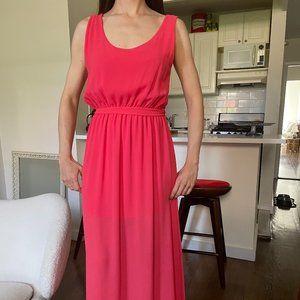 Open Back Maxi Colorful Dress